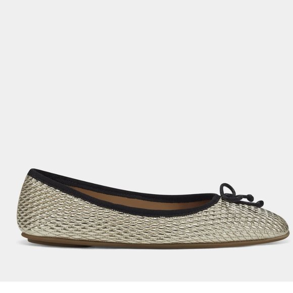 NEW Aerosoles Katalina Comfort Flat - Gold Bow - Picture 3 of 9